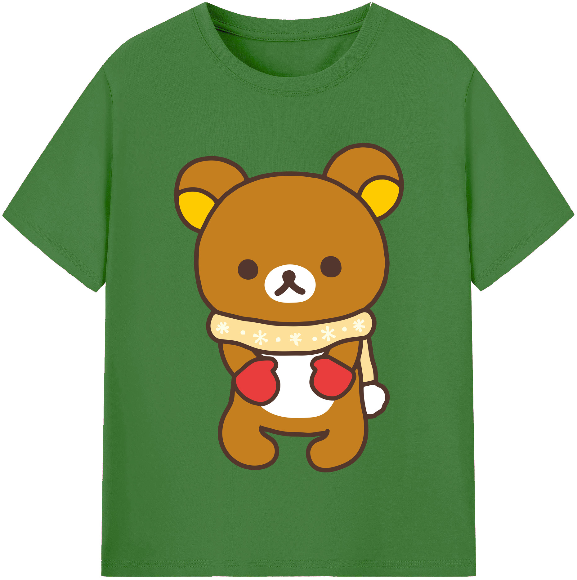 （画像用） リラックマ リラックマ キイロイトリ Rilakkuma Korilakkuma Kiiroitori レディースカジュアルプリントTシャツ（綿100％）